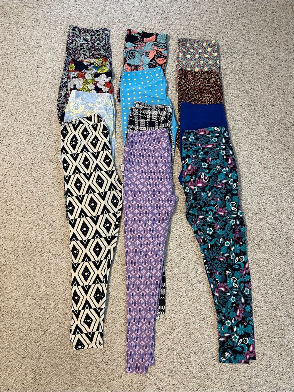LuLaRoe Mixed Print Leggings Lot of 12